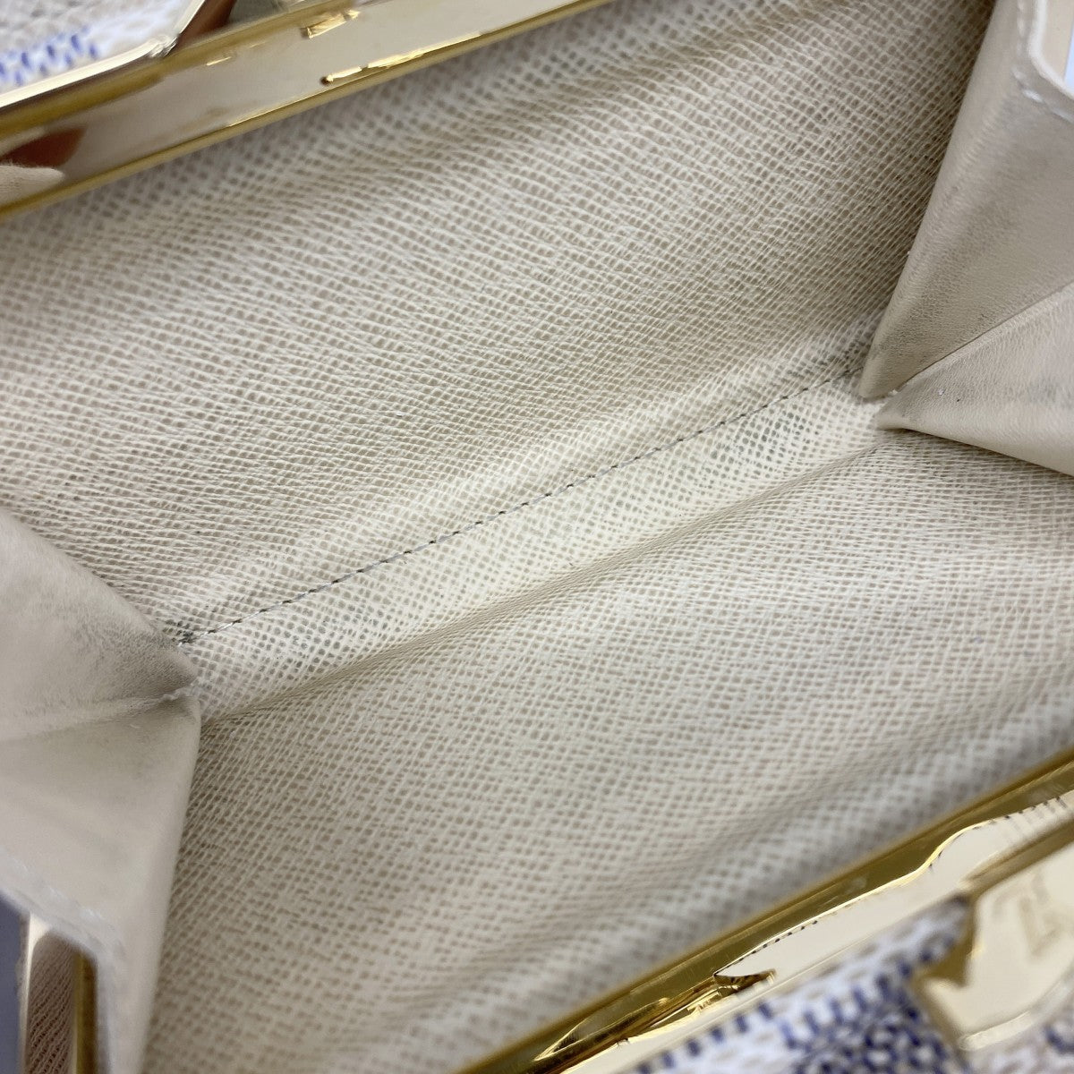 【5he4915-h】ルイヴィトン 財布 ダミエ・アズール ポルトフォイユヴィエノワ N61676 ホワイト【中古】レディース