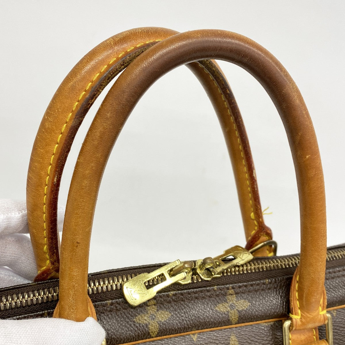 【5he4948-h】ルイヴィトン ブリーフケース モノグラム ポルトドキュマンヴォワヤージュ M53361 ブラウン【中古】メンズ