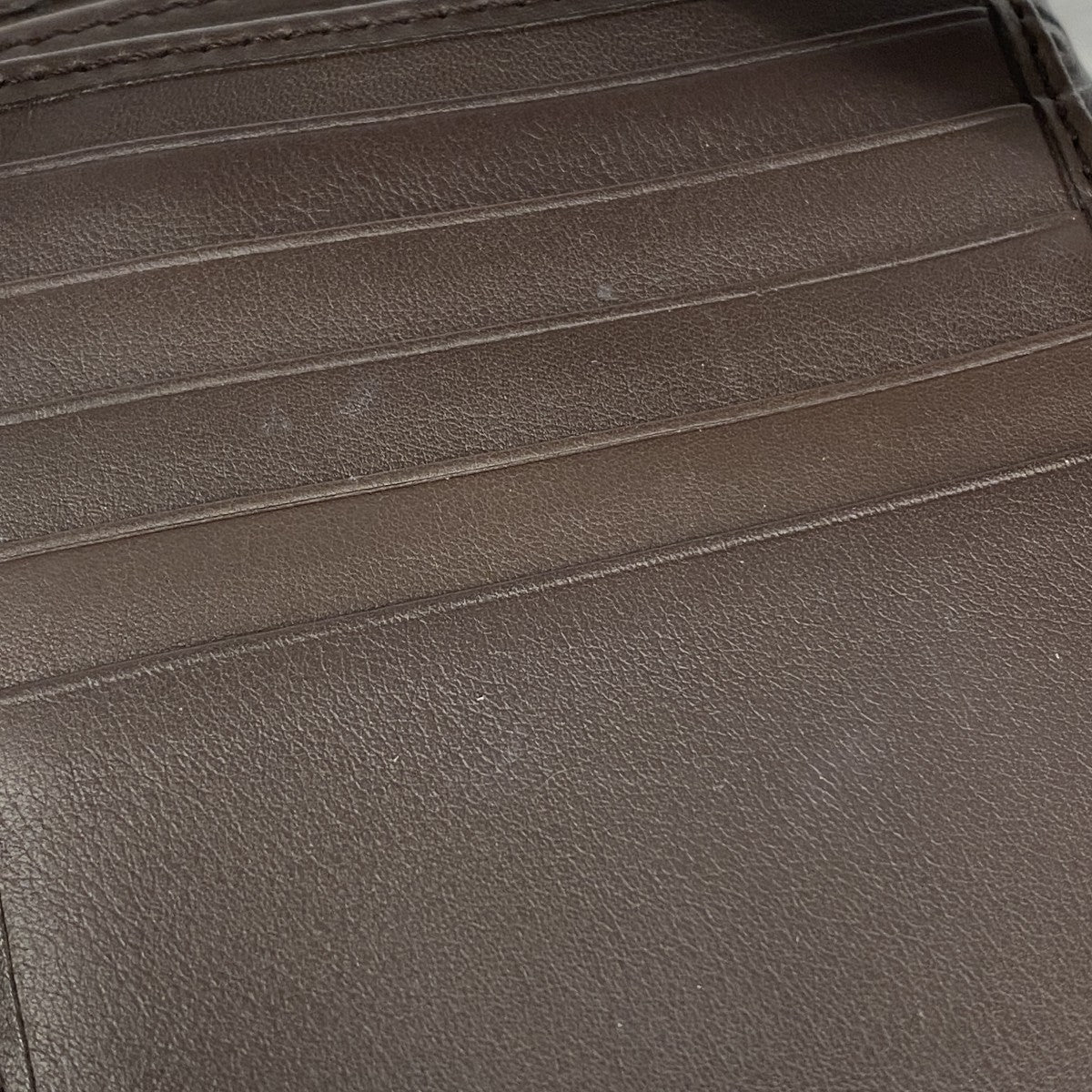 【5he4953-h】グッチ 財布 グッチシマ 203549 レザー ブラウン ゴールド金具【中古】レディース