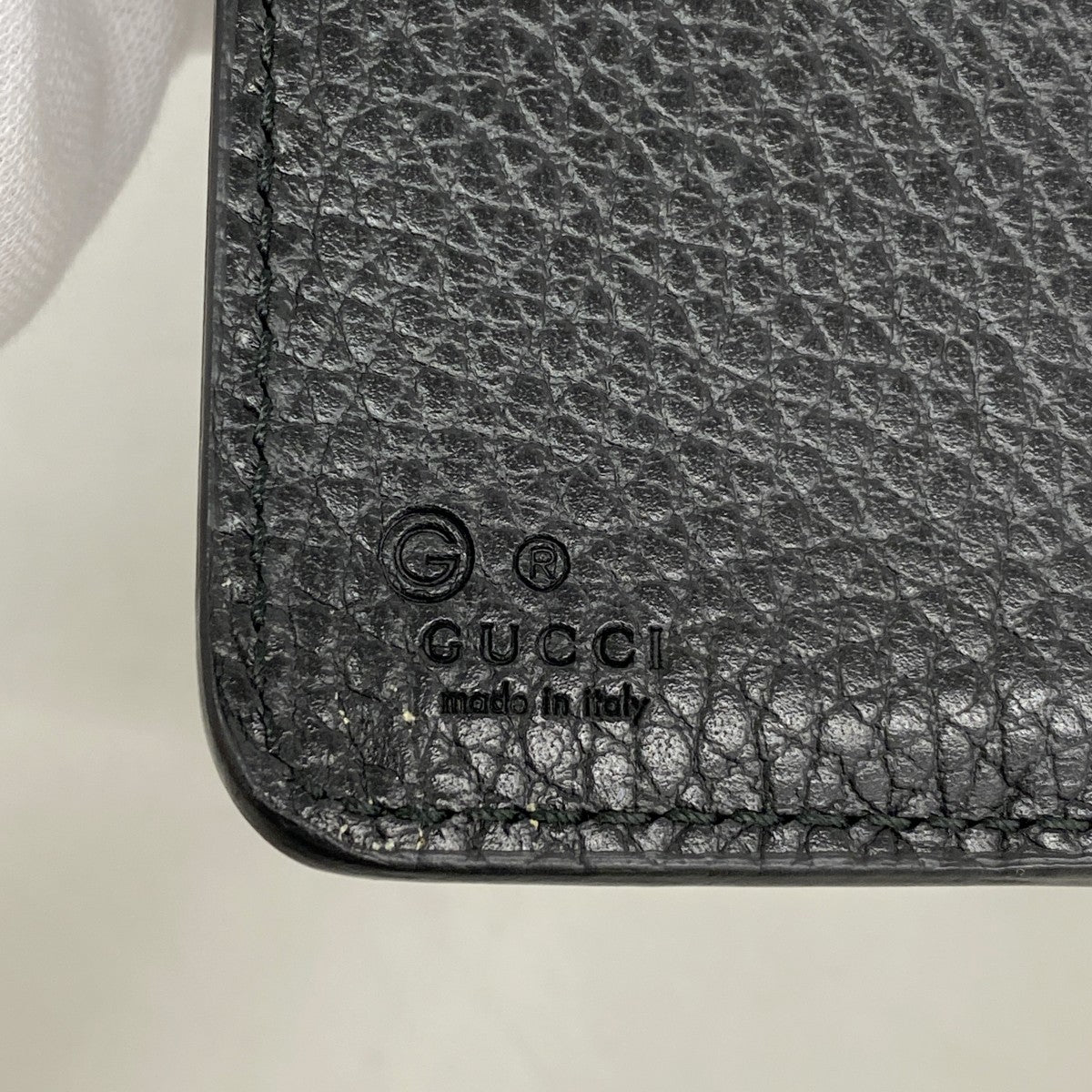 【5he4960-h】グッチ 長財布 インターロッキングG 449397 レザー ブラック シャンパンゴールド金具【中古】メンズ