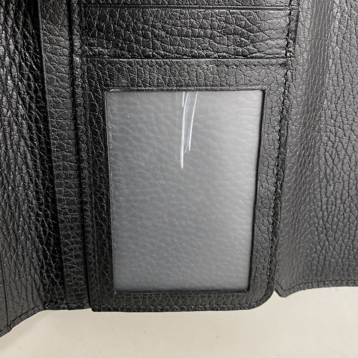 【5he4960-h】グッチ 長財布 インターロッキングG 449397 レザー ブラック シャンパンゴールド金具【中古】メンズ