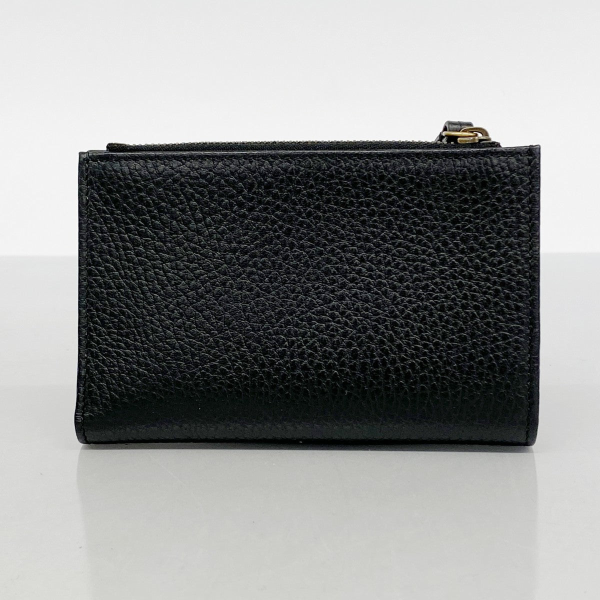 【5he5030-h】グッチ 財布 GGマーモント 524300 レザー ブラック ゴールド金具【中古】レディース