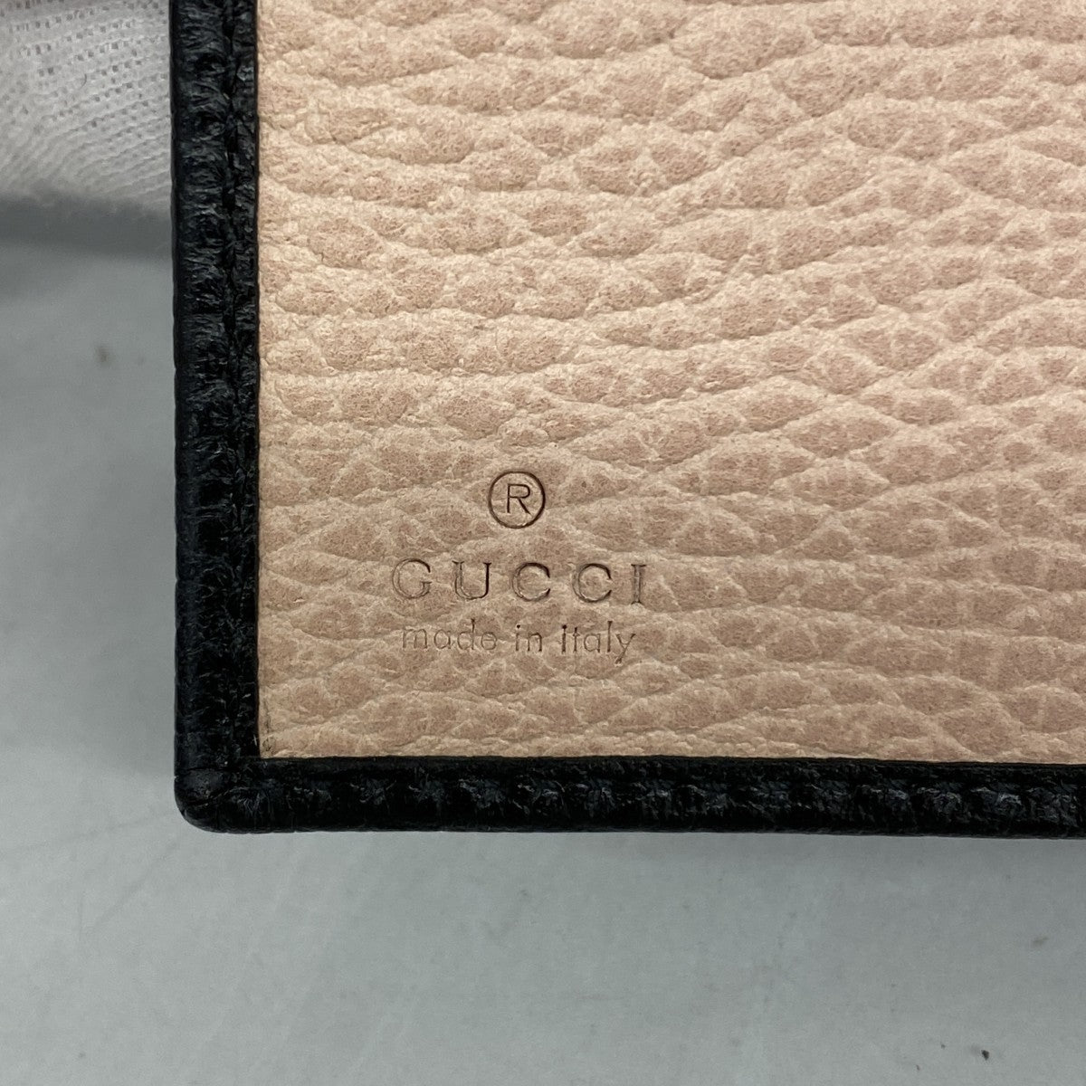 【5he5030-h】グッチ 財布 GGマーモント 524300 レザー ブラック ゴールド金具【中古】レディース