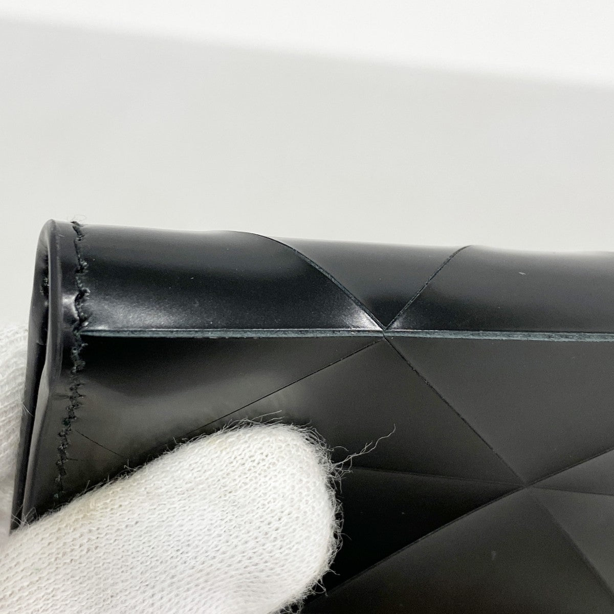 【5he5033-h】プラダ 財布 レザー ブラック シルバー金具【中古】メンズ