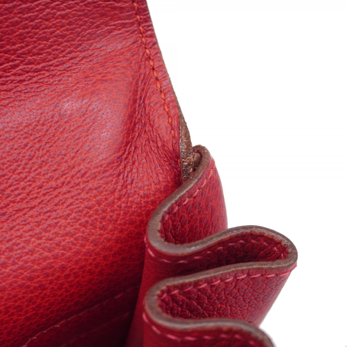 【5he5087-h】エルメス ハンドバッグ ケリー35 トゴ ルージュヴィフ ゴールド金具 □I刻印【中古】レディース