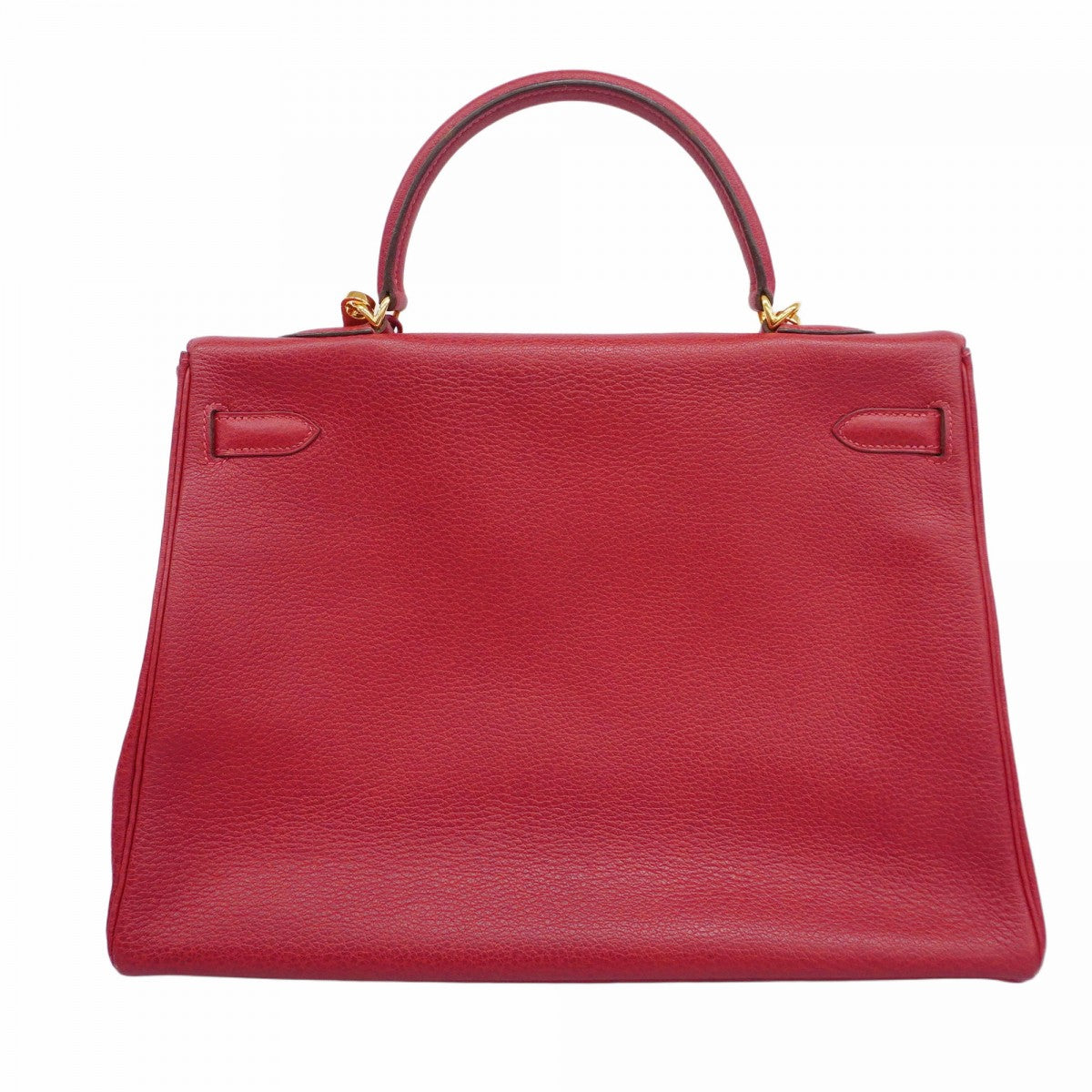 【5he5087-h】エルメス ハンドバッグ ケリー35 トゴ ルージュヴィフ ゴールド金具 □I刻印【中古】レディース
