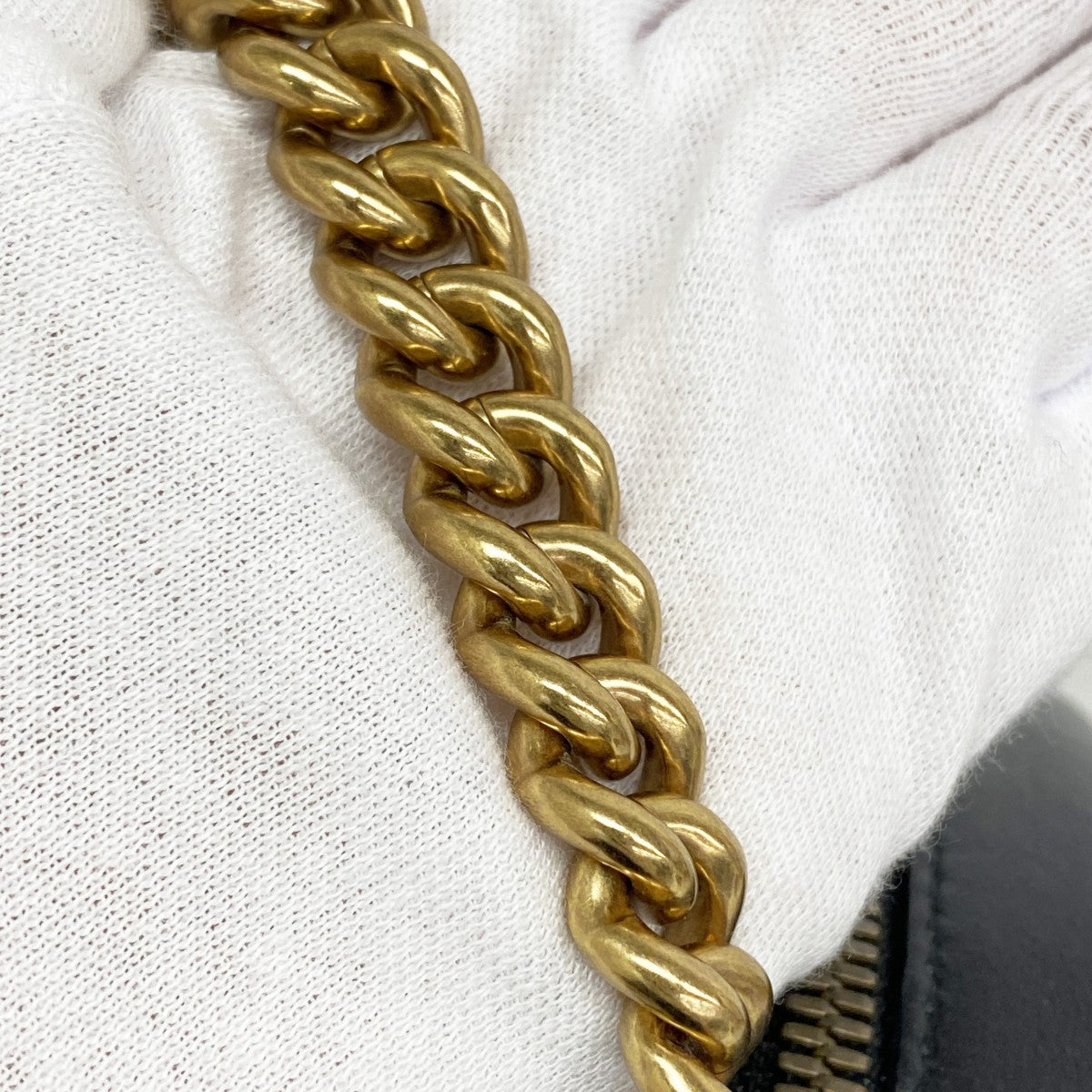 【5he5090-h】グッチ ショルダーバッグ GGマーモント 447632 レザー ブラック ゴールド金具【中古】レディース
