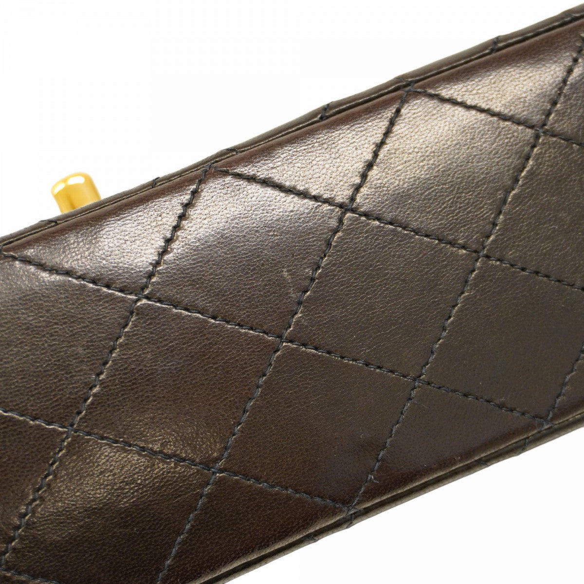 【5he5120-h】シャネル ショルダーバッグ マトラッセ Wフラップ Wチェーン ラムスキン ブラック ゴールド金具【中古】レディース