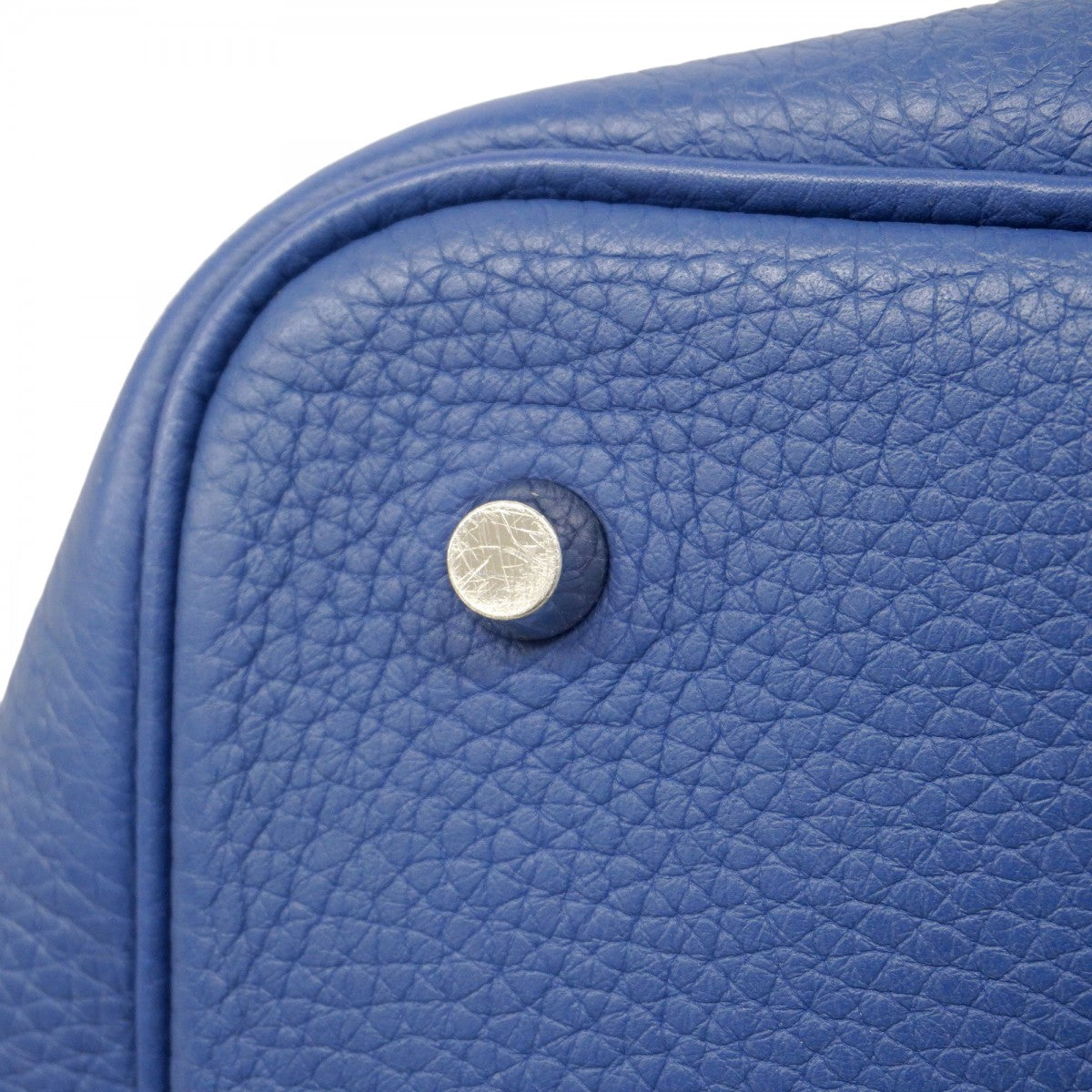 【5he5126-h】エルメス ハンドバッグ ピコタンロックMMエクラ トリヨンクレマンス ブルーブライトン カプシーヌ シルバー金具 C刻印【中古】レディース