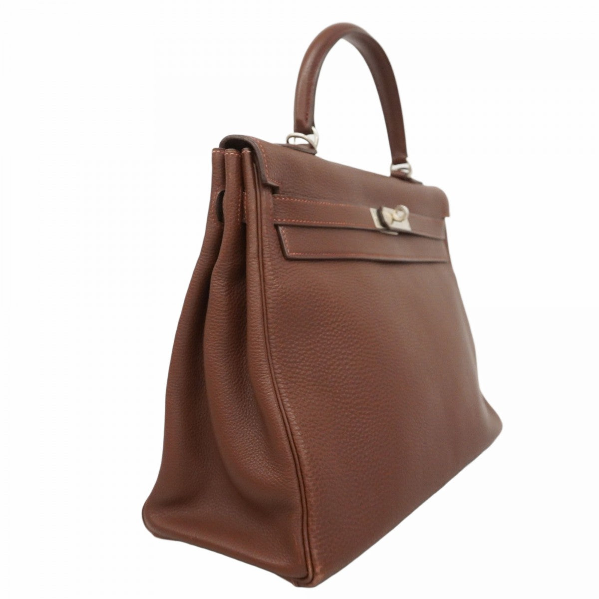 【5he5149-h】エルメス ハンドバッグ ケリー35 トゴ ルージュアッシュ シルバー金具 □D刻印【中古】レディース