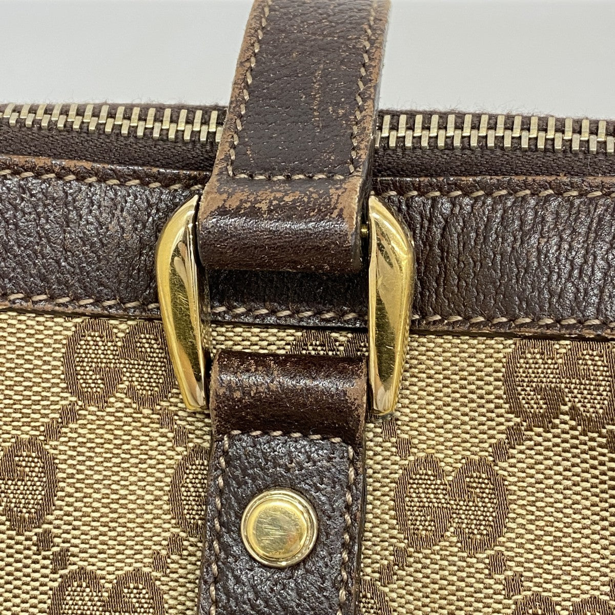 【5he5154-h】グッチ トートバッグ GGキャンバス 141471 キャンバス ブラウン ゴールド金具【中古】レディース