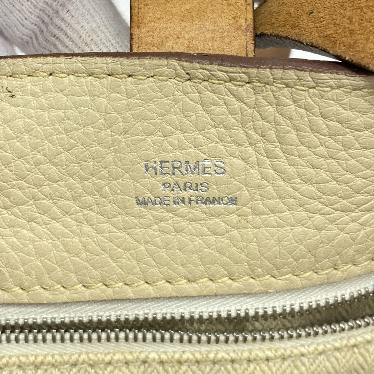 【5he5158-h】エルメス ショルダーバッグ マルワリPM トリヨンクレマンス ベージュ シルバー金具 □M刻印【中古】レディース