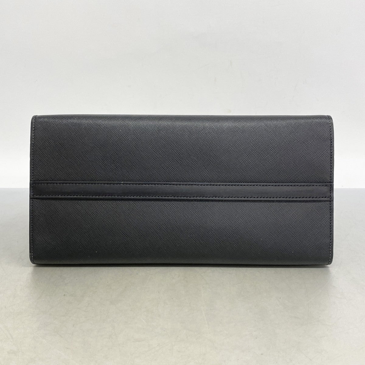 【5he5183-h】プラダ ハンドバッグ サフィアーノ レザー ブラック ゴールド金具【中古】レディース