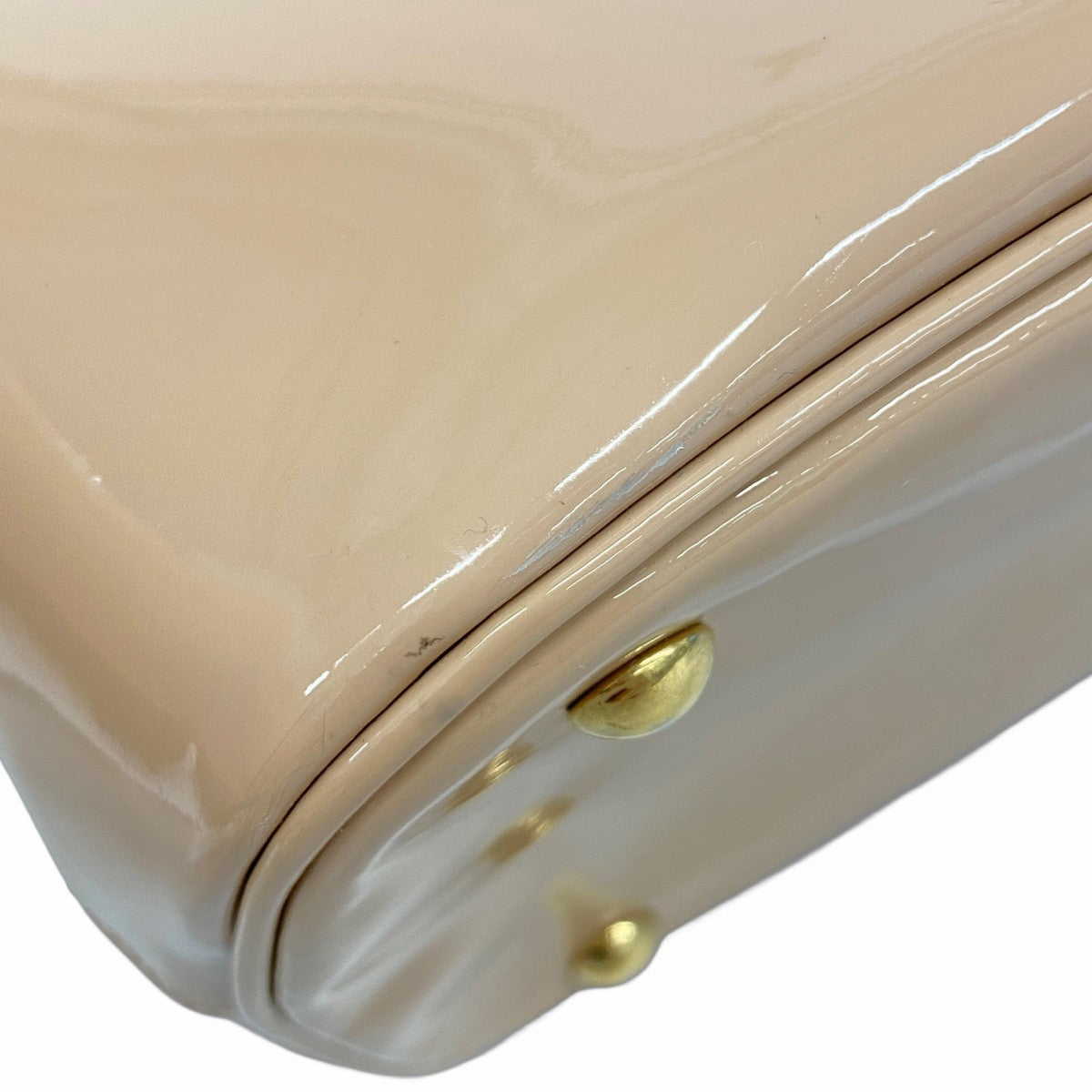 【5he5208-h】グッチ ハンドバッグ ホースビット 319795 エナメル ライトブラウン ゴールド金具【中古】レディース