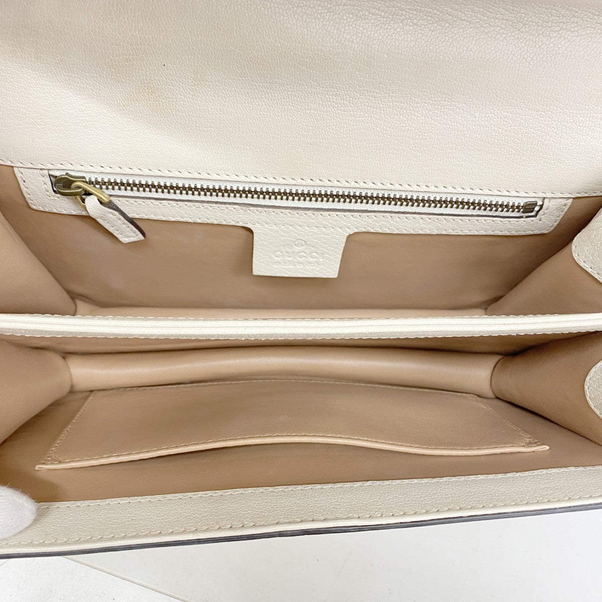 【5he5215-h】グッチ ショルダーバッグ 466433 レザー パイソン ベージュ ゴールド金具【中古】レディース