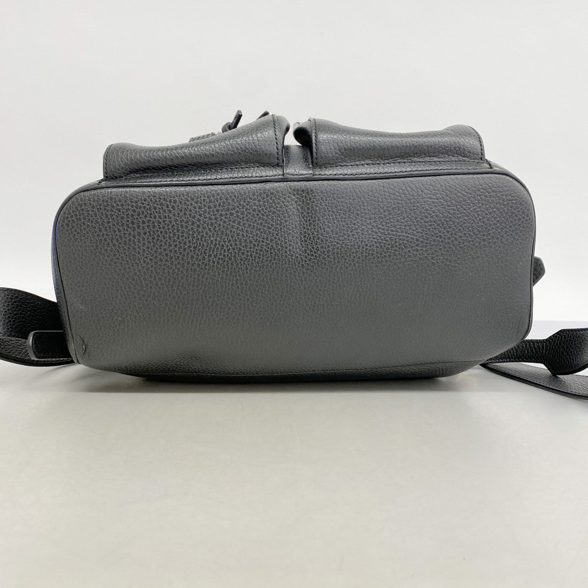 【5he5216-h】グッチ リュック・デイパック GGマーモント 429007 レザー ブラック ゴールド金具【中古】メンズ レディース ユニセックス
