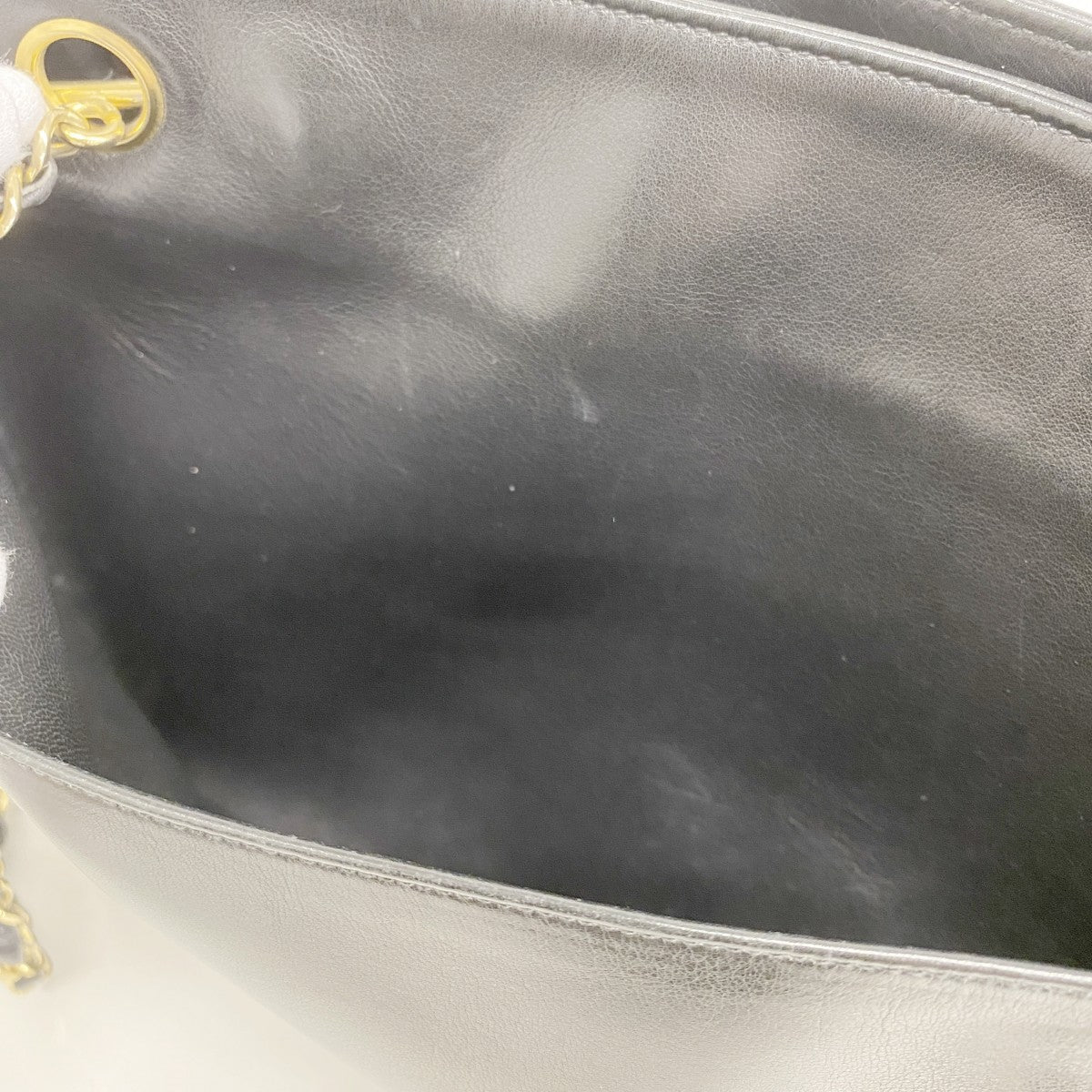 【5he5242-h】シャネル ショルダーバッグ マトラッセ チェーンショルダー ラムスキン ブラック ゴールド金具【中古】レディース