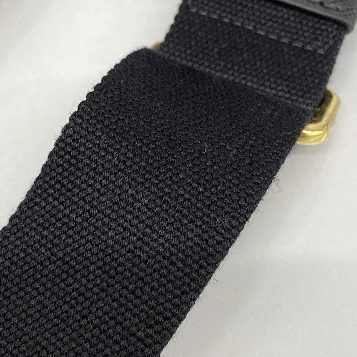 【5he5252-h】プラダ ハンドバッグ カナパ キャンバス ブラック ゴールド金具【中古】レディース