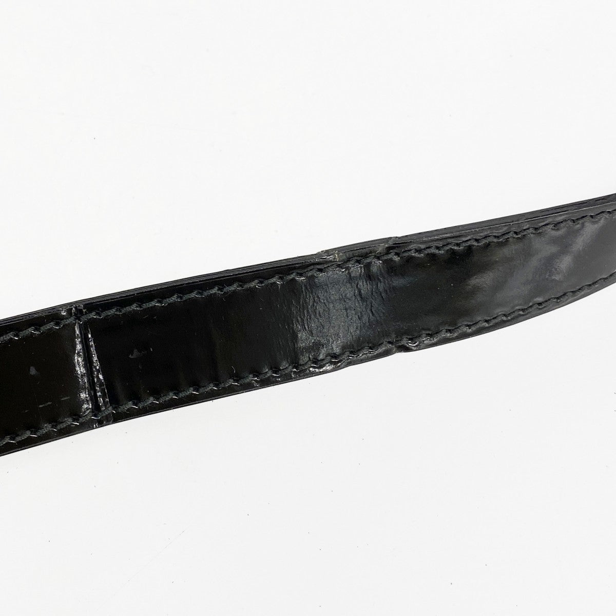 【5he5255-h】グッチ ブリーフケース バンブー 015 1046 3304 エナメル ブラック シルバー金具【中古】メンズ
