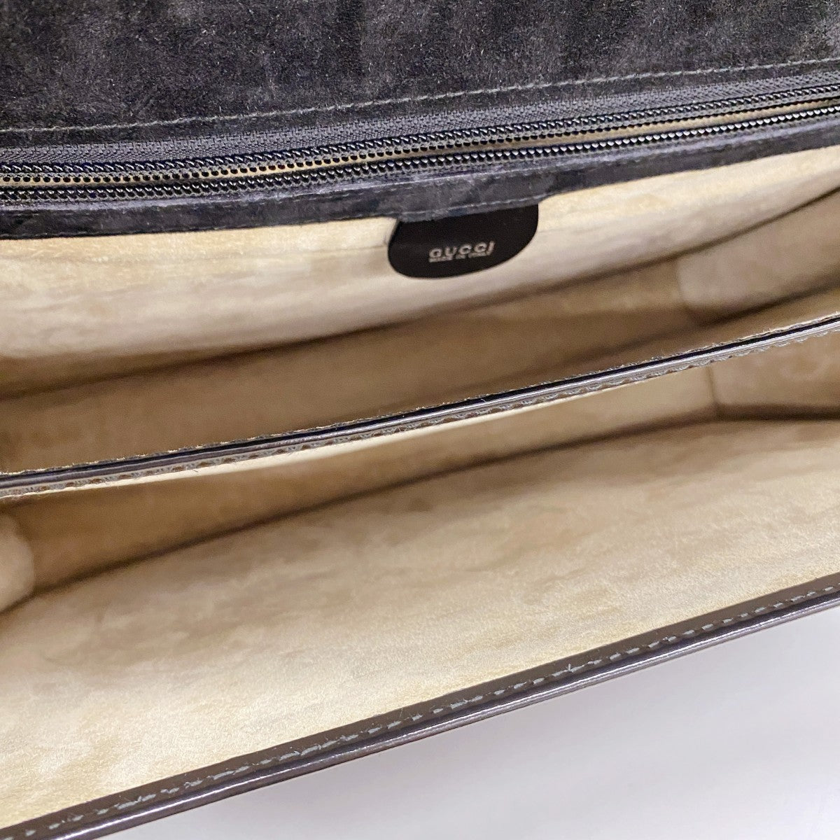 【5he5255-h】グッチ ブリーフケース バンブー 015 1046 3304 エナメル ブラック シルバー金具【中古】メンズ