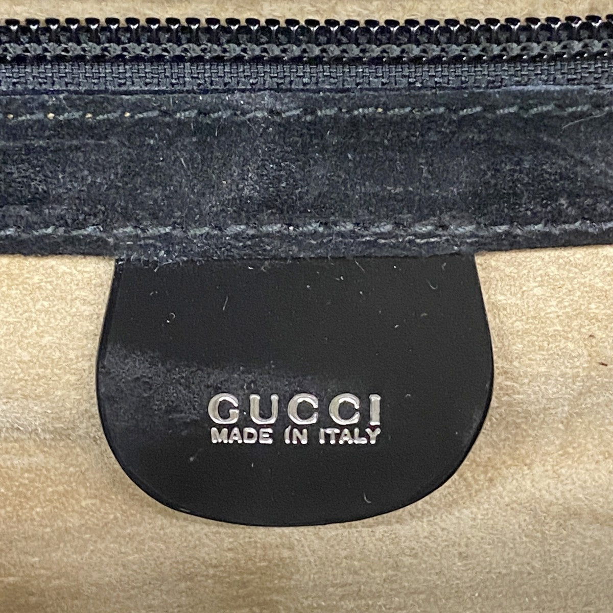 【5he5255-h】グッチ ブリーフケース バンブー 015 1046 3304 エナメル ブラック シルバー金具【中古】メンズ