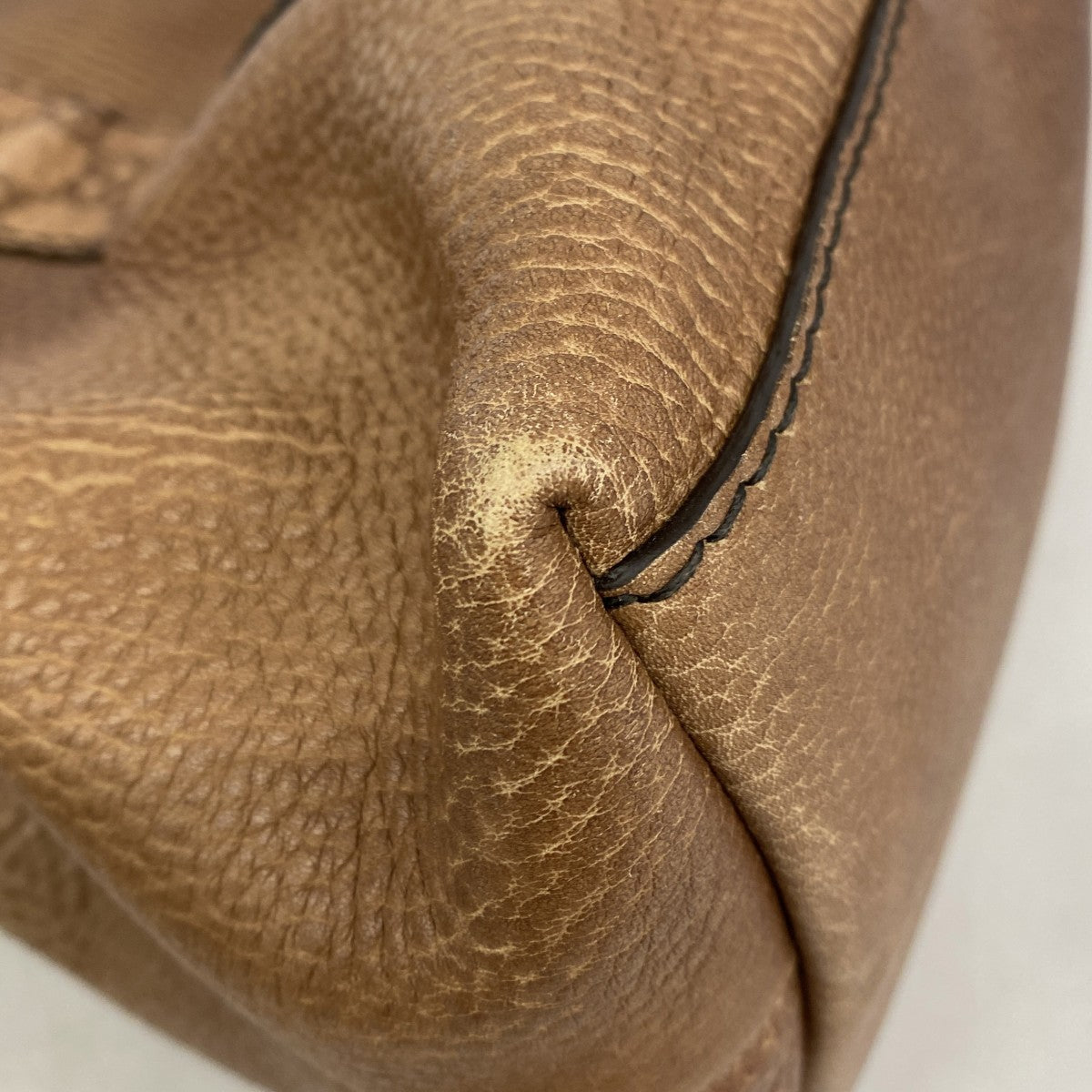 【5he5281-h】グッチ トートバッグ バンブー グッチシマ 232947 レザー ブラウン シルバー金具【中古】レディース