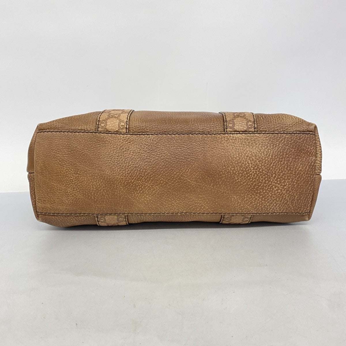 【5he5281-h】グッチ トートバッグ バンブー グッチシマ 232947 レザー ブラウン シルバー金具【中古】レディース