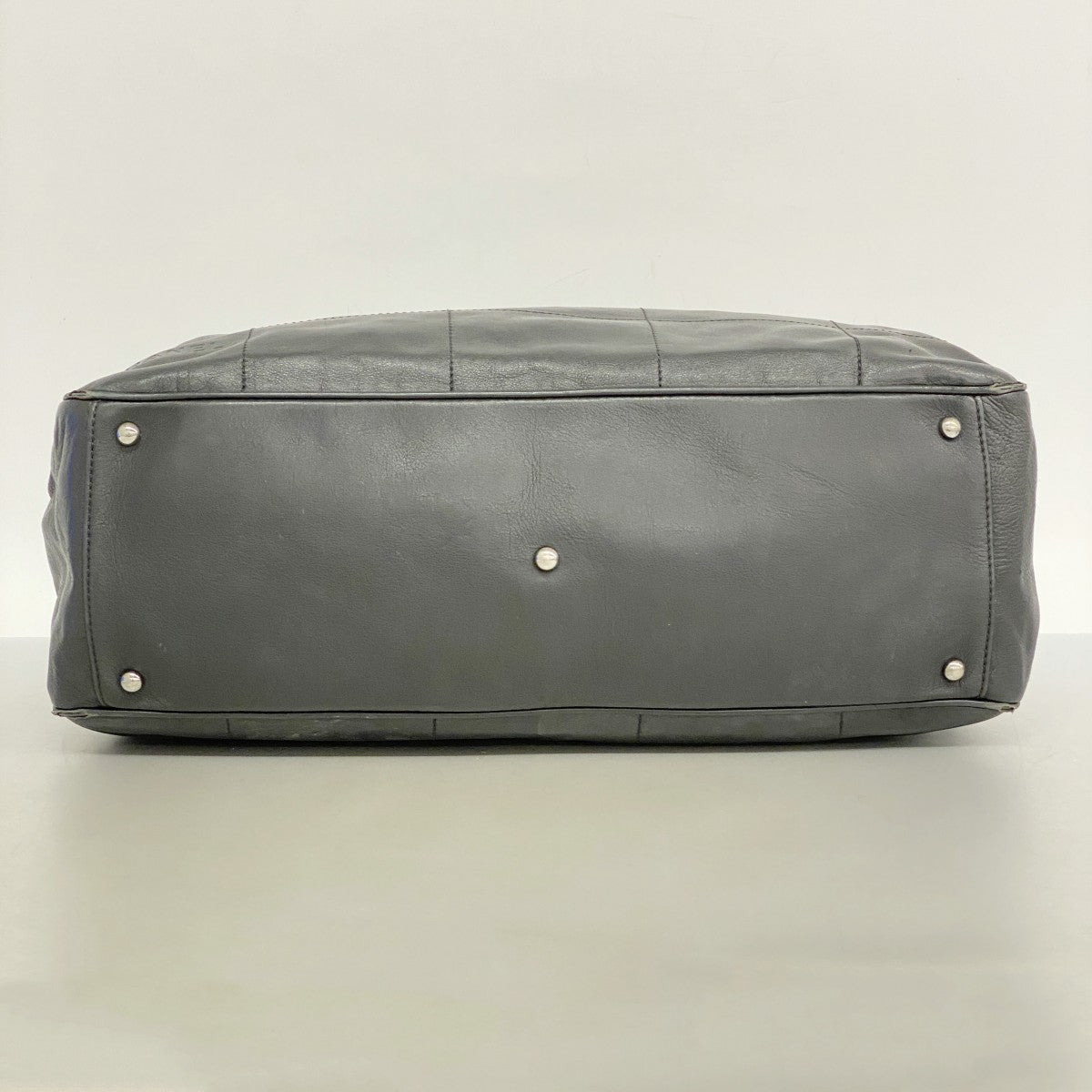 【5he5298-h】シャネル ハンドバッグ チョコバー ラムスキン ブラック シルバー金具【中古】レディース