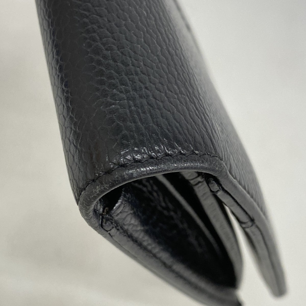 【5he5414-h】シャネル 長財布 キャビアスキン ブラック シルバー金具【中古】レディース