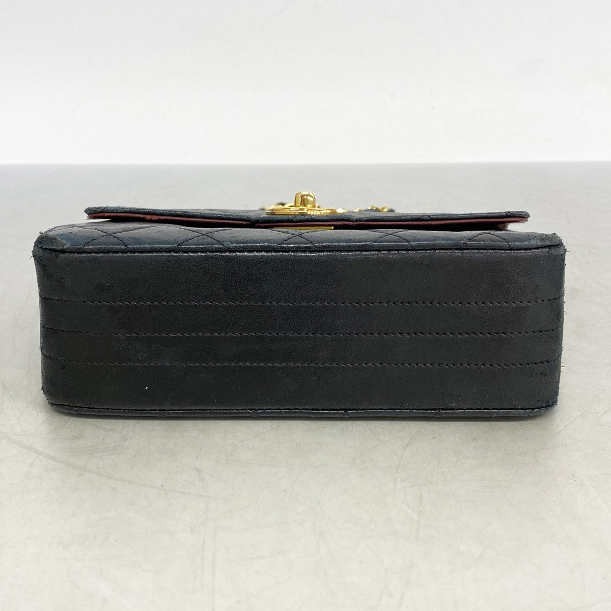 【5he5415-h】シャネル ショルダーバッグ マトラッセ チェーンショルダー ラムスキン ブラック ゴールド金具【中古】レディース