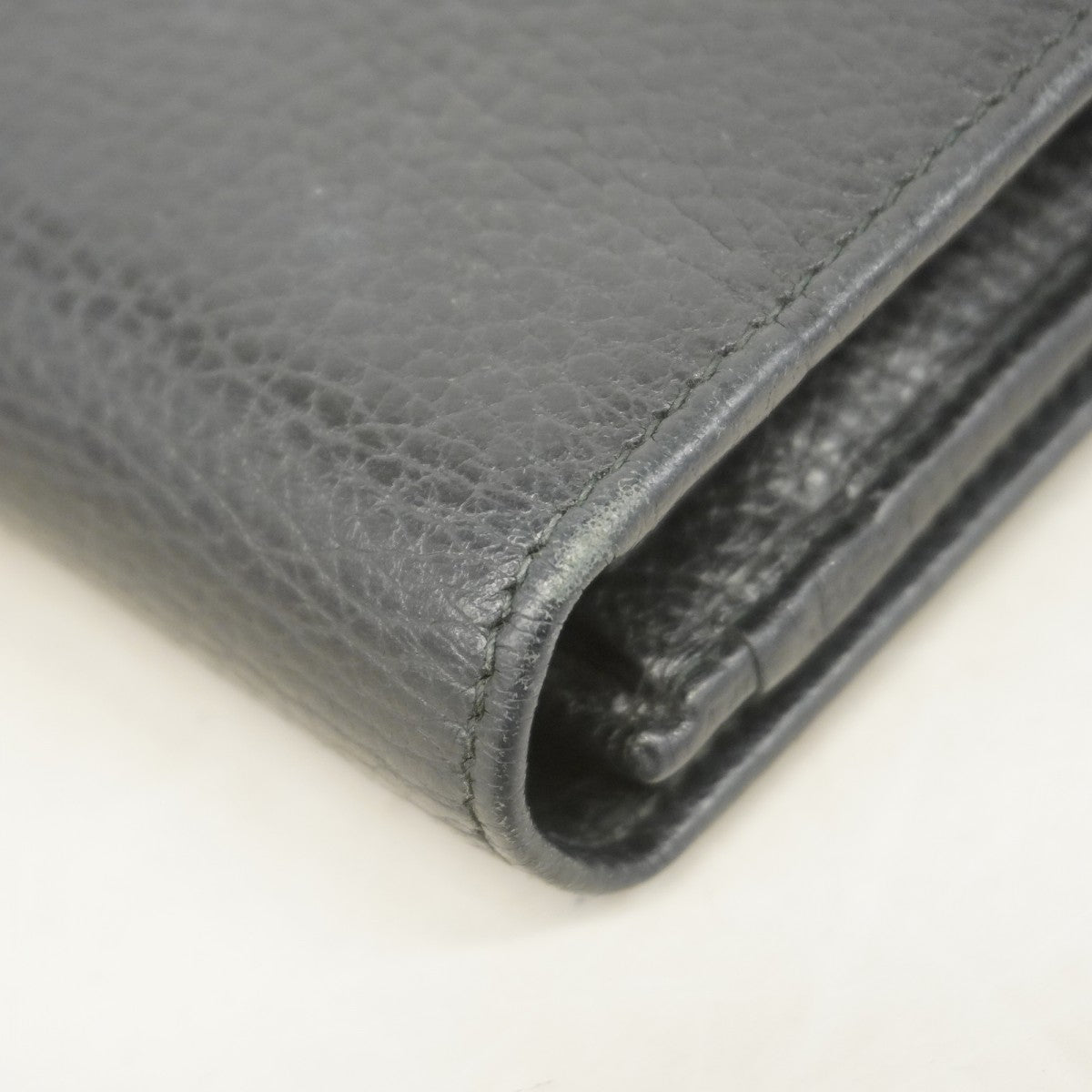 【5he5429-h】グッチ 長財布 GGマーモント 456116 レザー ブラック ゴールド金具【中古】レディース