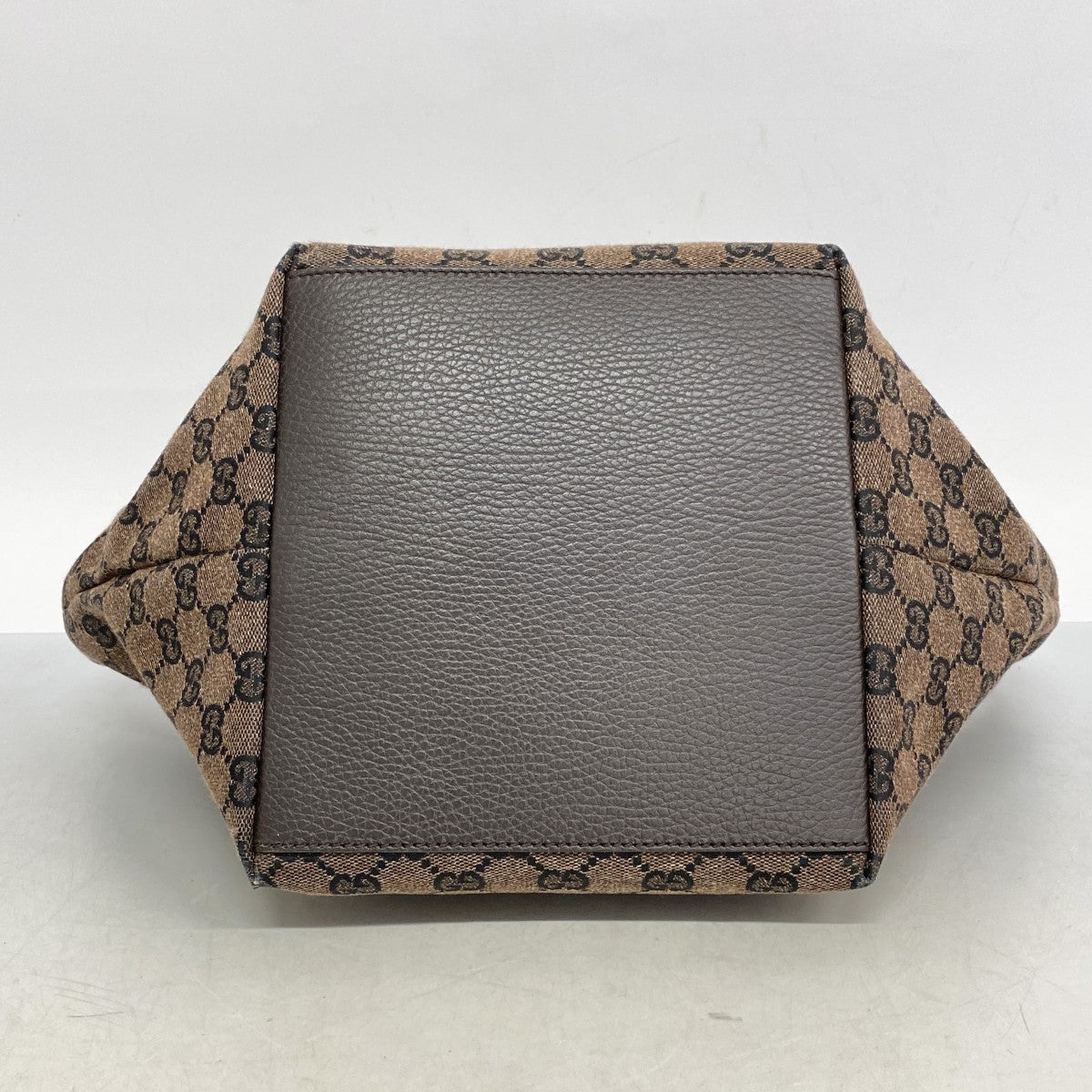 【5he5528-h】グッチ ハンドバッグ GGキャンバス/シェリーライン 374433 キャンバス ブラック ブラウン シルバー金具【中古】レディース