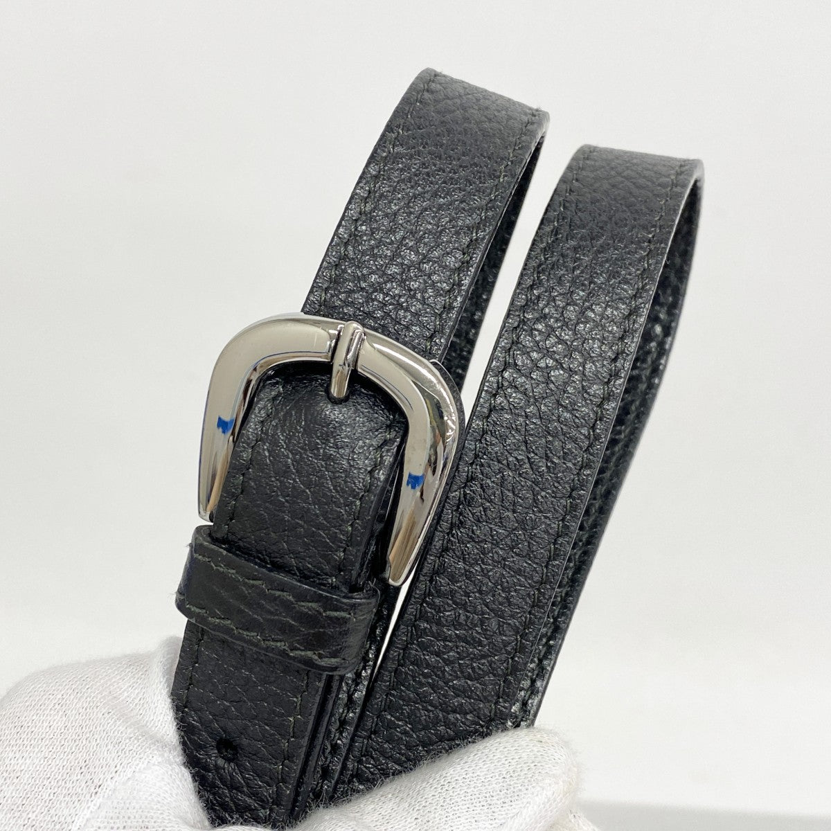 【5he5556-h】グッチ ショルダーバッグ アビー 258642 デニム ブラック シルバー金具【中古】レディース