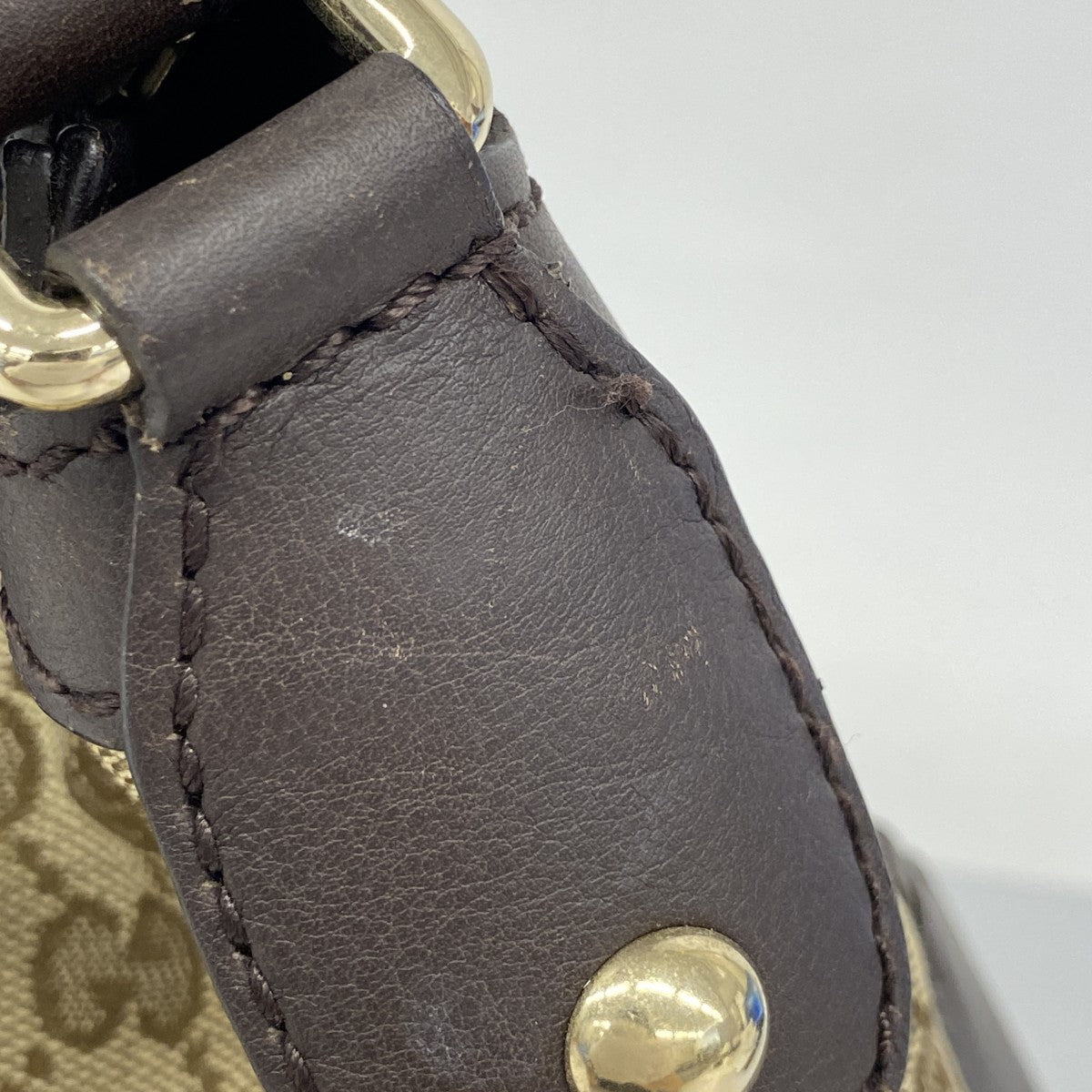 【5he5564-h】グッチ ショルダーバッグ GGキャンバス 232955 キャンバス ブラウン シャンパンゴールド金具【中古】レディース
