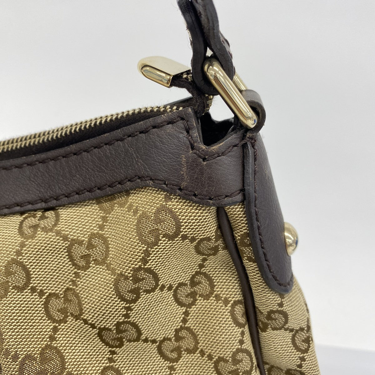 【5he5564-h】グッチ ショルダーバッグ GGキャンバス 232955 キャンバス ブラウン シャンパンゴールド金具【中古】レディース