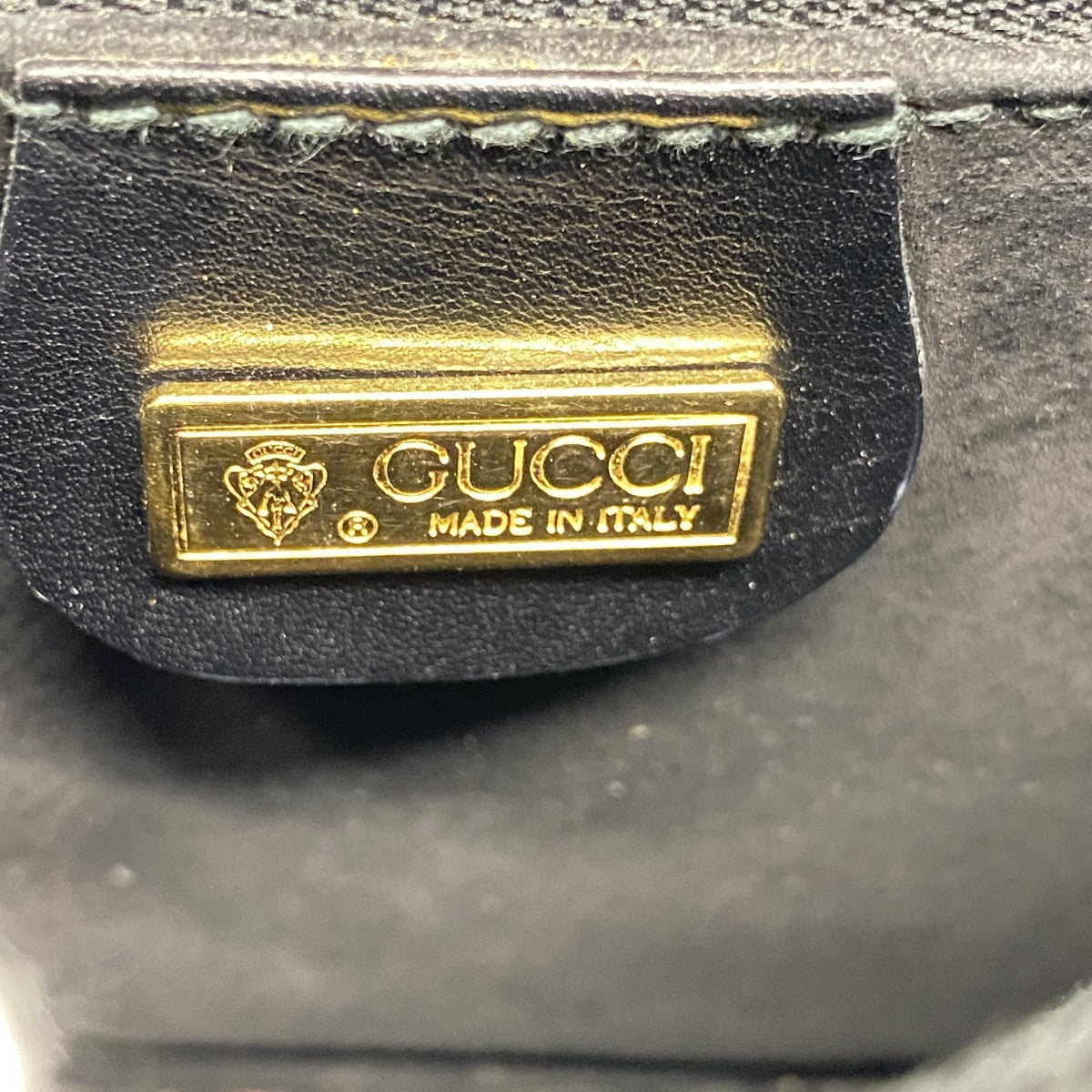 【5he5565-h】グッチ ショルダーバッグ 007 261 0715 レザー ブラック ゴールド金具【中古】レディース