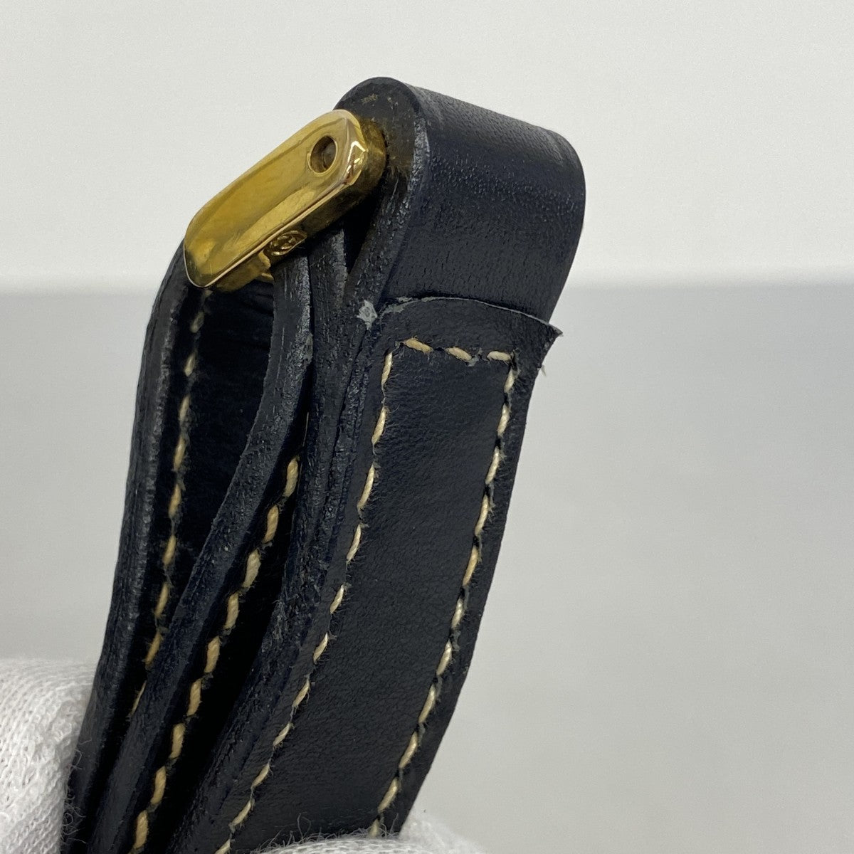 【5he5565-h】グッチ ショルダーバッグ 007 261 0715 レザー ブラック ゴールド金具【中古】レディース