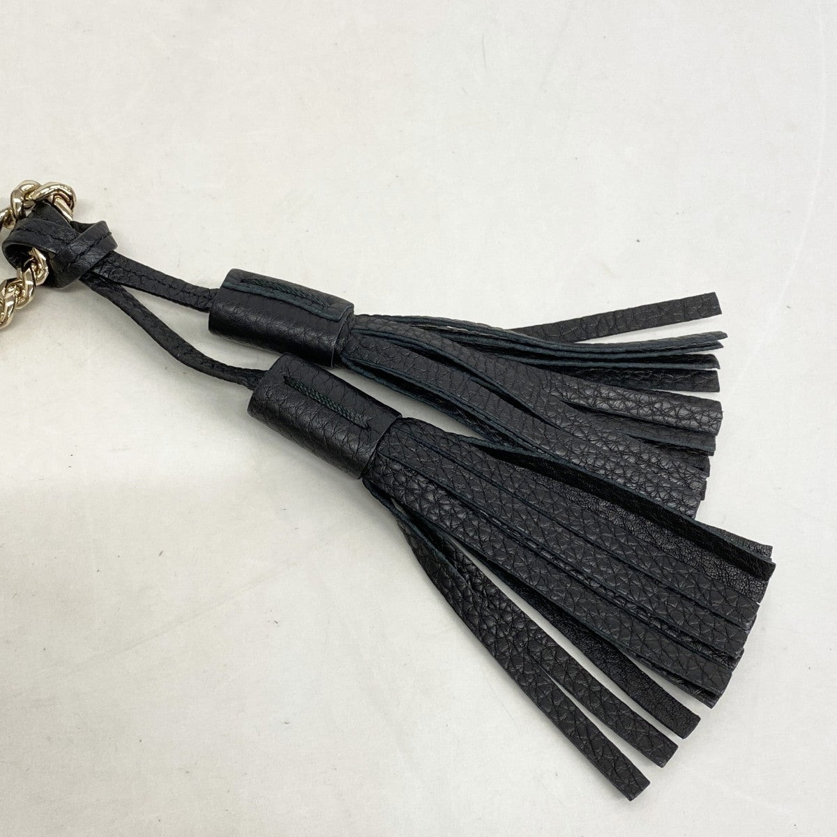 【5he5577-b-h】グッチ ショルダーバッグ バンブー 387611 レザー ブラック シャンパンゴールド金具【中古】レディース