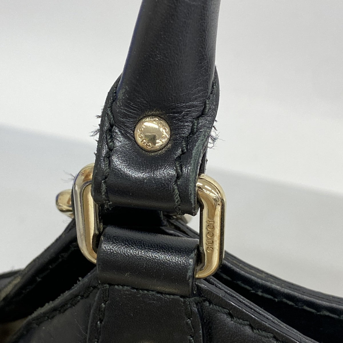 ★SALE【5he5623-h】グッチ ハンドバッグ ディアマンテ 211944 キャンバス ブラウン ブラック ゴールド金具【中古】レディース