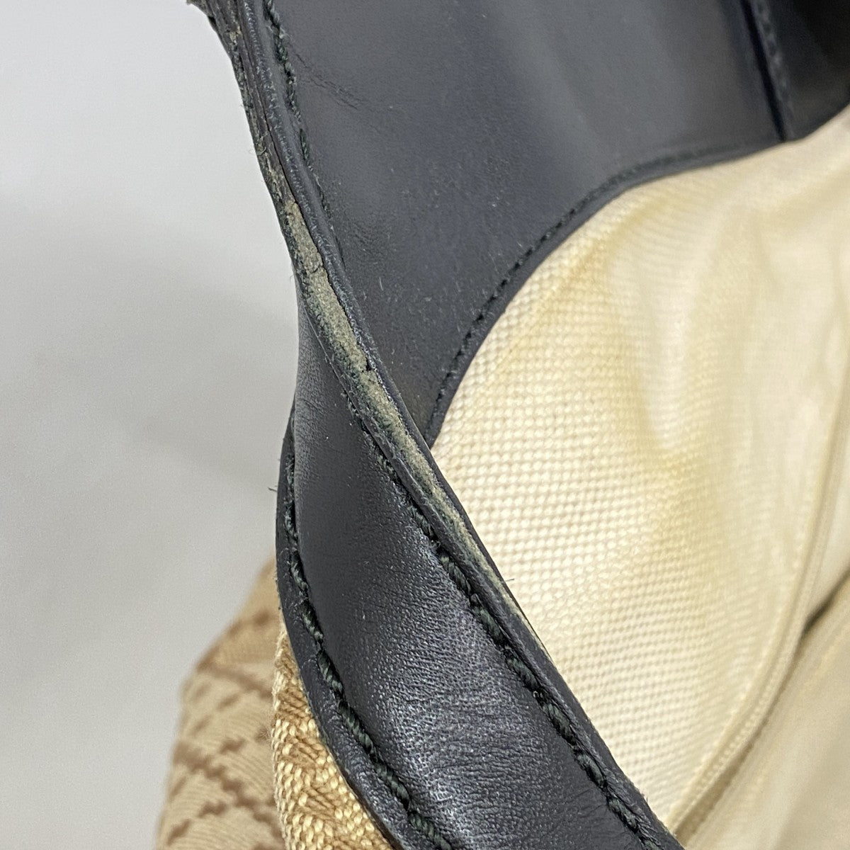 ★SALE【5he5623-h】グッチ ハンドバッグ ディアマンテ 211944 キャンバス ブラウン ブラック ゴールド金具【中古】レディース