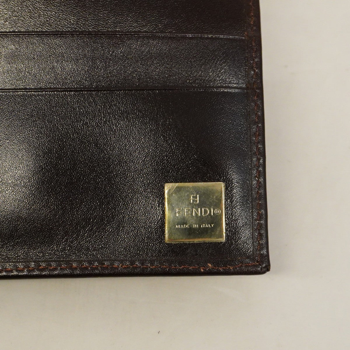 【5he5629-h】フェンディ 長財布 ズッカ ナイロンキャンバス ブラウン シルバー金具【中古】レディース
