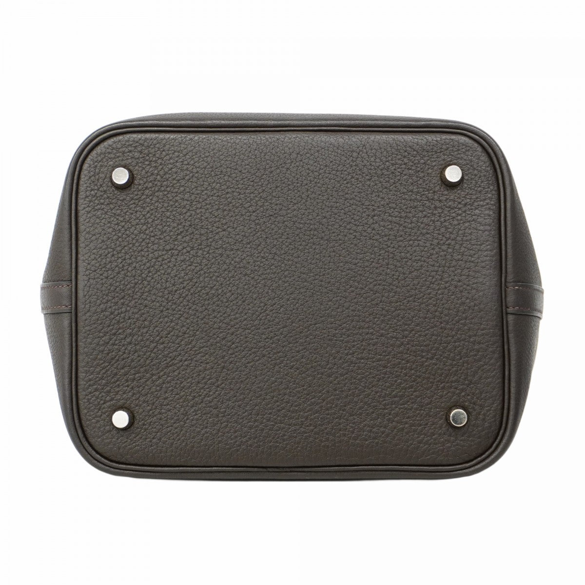 【5he5647-h】エルメス ハンドバッグ ピコタンMM トゴ エベーヌ シルバー金具 □G刻印【中古】レディース