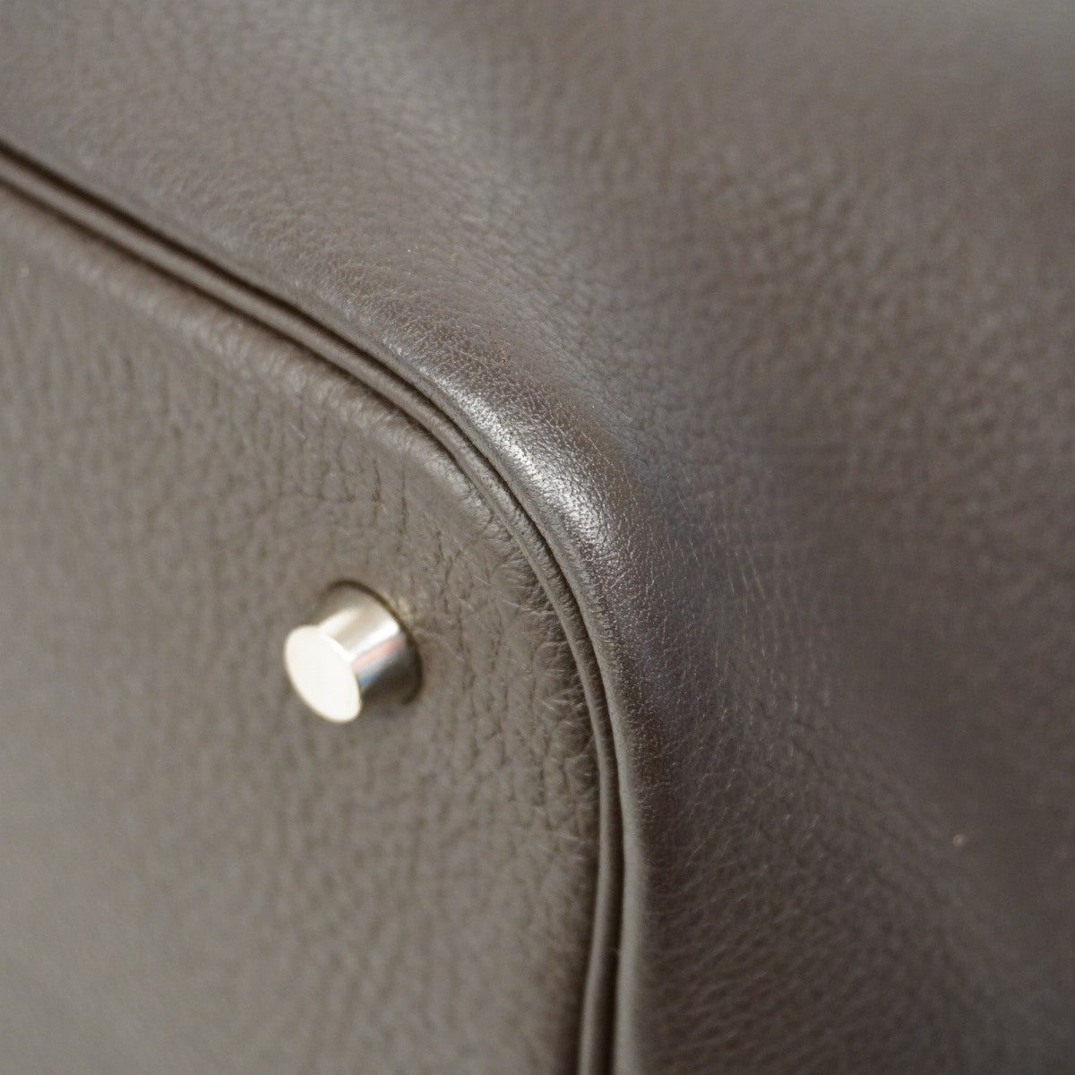 【5he5647-h】エルメス ハンドバッグ ピコタンMM トゴ エベーヌ シルバー金具 □G刻印【中古】レディース