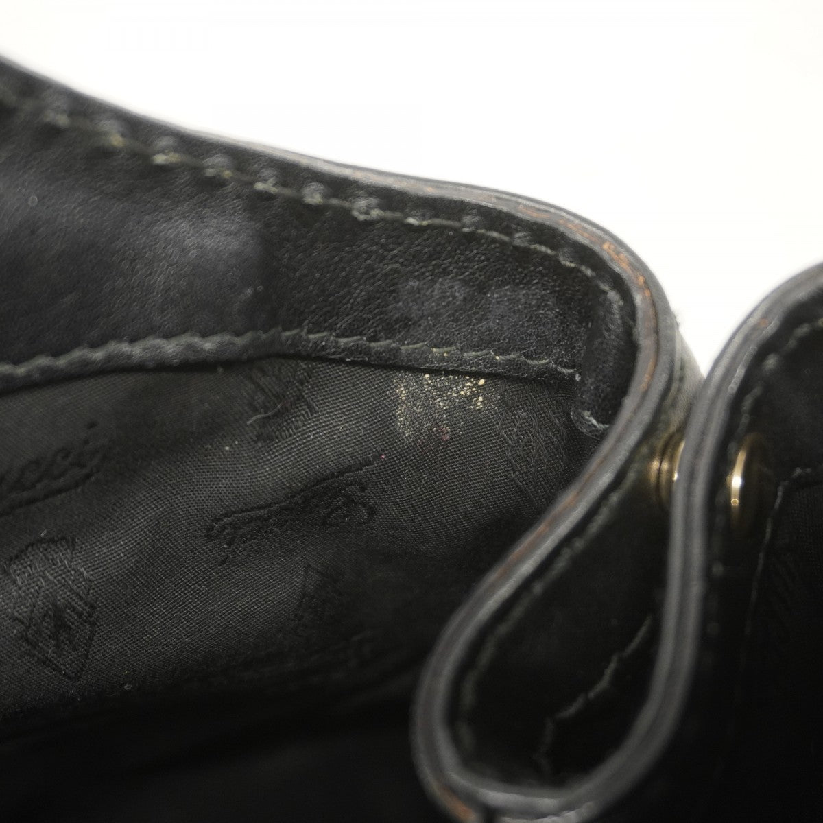 【5he5675-h】グッチ ハンドバッグ グッチシマ スーキー 211944 レザー ブラック シャンパンゴールド金具【中古】レディース