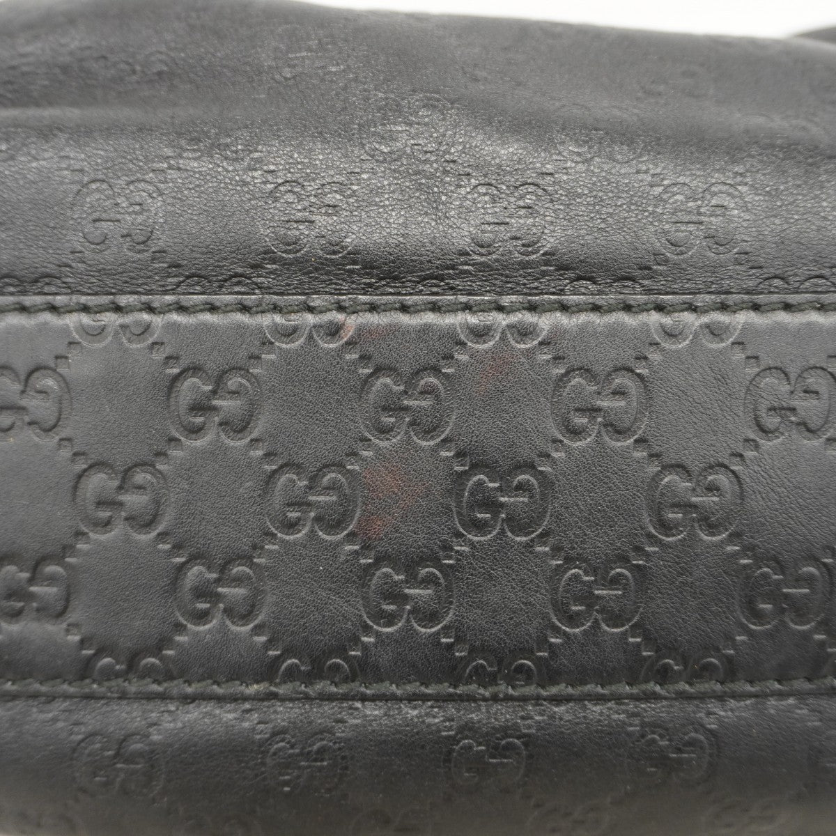 【5he5675-h】グッチ ハンドバッグ グッチシマ スーキー 211944 レザー ブラック シャンパンゴールド金具【中古】レディース