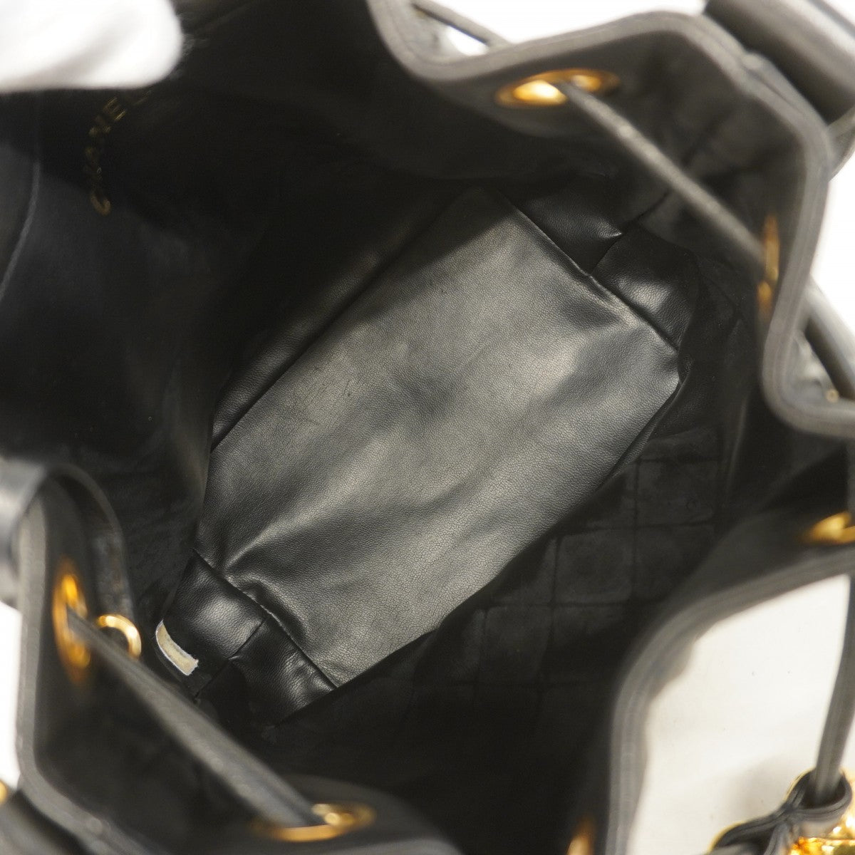 ★SALE【5he5696-h】シャネル ショルダーバッグ マトラッセ ラムスキン ブラック ゴールド金具【中古】レディース