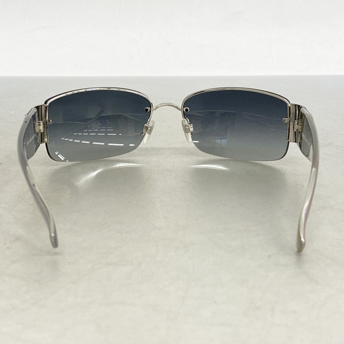 ★SALE【5he5737】シャネル サングラス 4117-B プラスチック ブラック オーロラ シルバー金具【中古】レディース