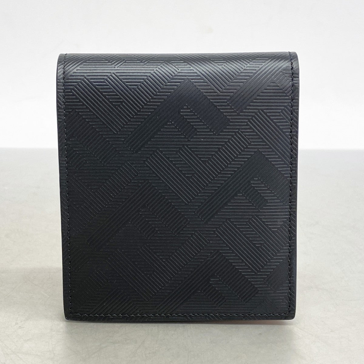 【5he5739】フェンディ 財布 シャドー レザー ブラック シルバー金具【中古】メンズ