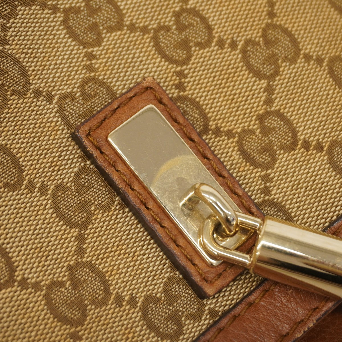 【5he5774】グッチ トートバッグ GGキャンバス/バンブー 269945 キャンバス ブラウン シャンパンゴールド金具【中古】レディース