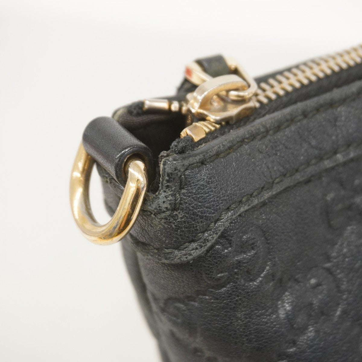 【5he5775】グッチ トートバッグ グッチシマ バンブー 339548 レザー ブラック シャンパンゴールド金具【中古】メンズ レディース ユニセックス